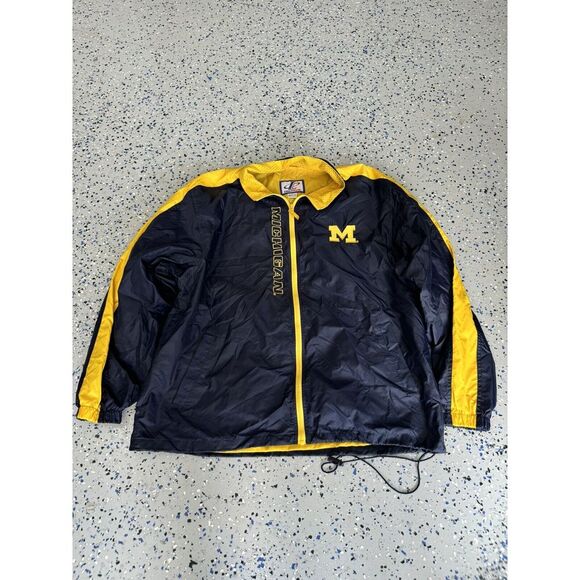 Mens Vintage 90's Logo Athletic University of Michigan Full-Zip Jacket Size XL - Picture 1 of 3